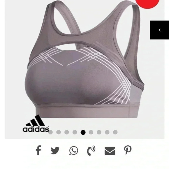 NWT Adidas Womens Athletic Climalite Don’t Rest Torch Sports Bra - Picture 5 of 9